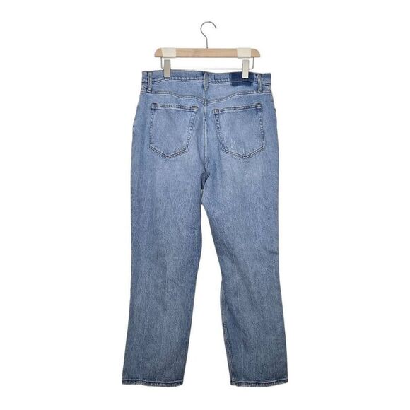 Abercrombie & Fitch 90's Straight Ultra High Rise Jeans Blue Size 14 Short - Picture 4 of 6